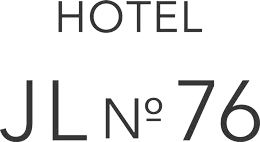 Text logo reading "HOTEL JL Nº 76" in a modern, sans-serif font on a transparent background.
