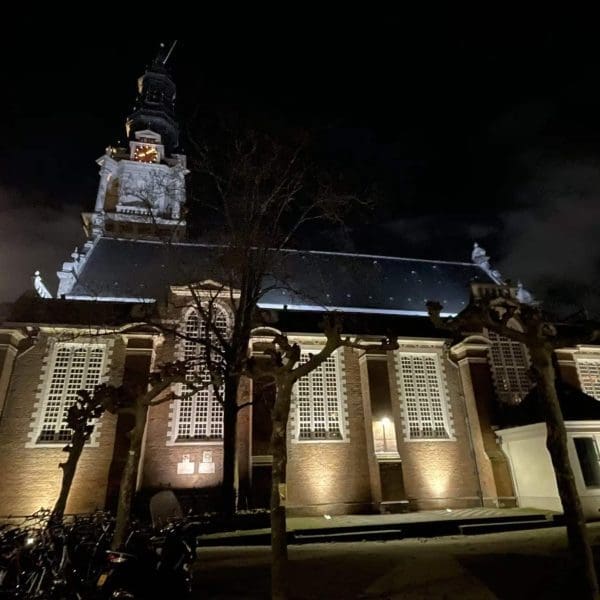 Westerkerk church Amsterdam at night, a highlight on private walking tours of the city