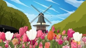 Keukenhof tulip gardens in bloom day trip from Amsterdam