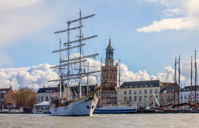 Historic Hanseatic town of Kampen along the IJssel river on a private tour of the Netherlands