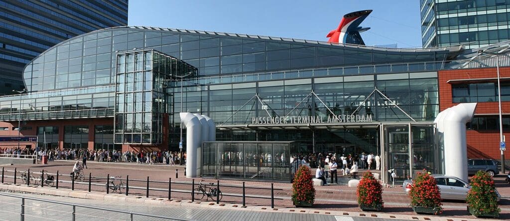 Amsterdam Passenger Terminal building at the port