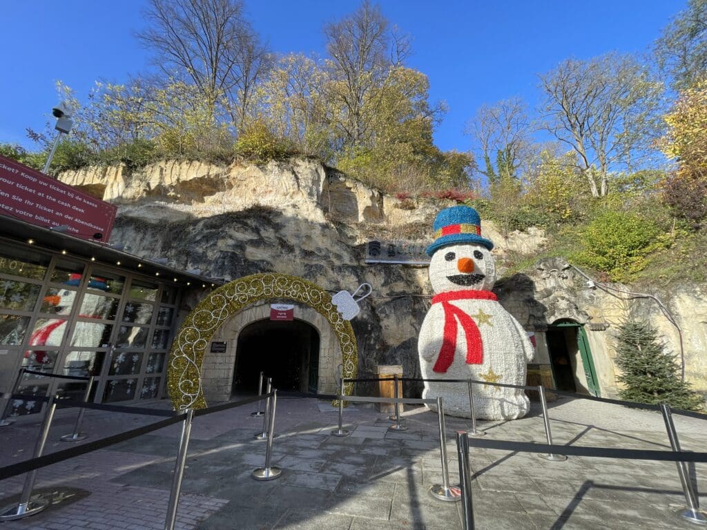 Underground Christmas market in the marlstone caves of Valkenburg in Limburg