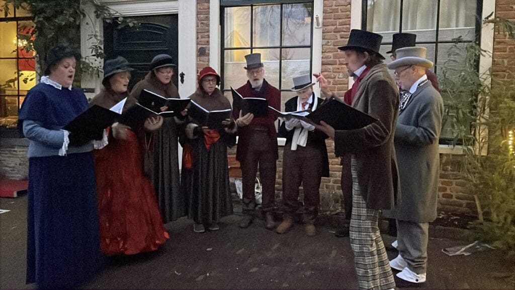 Deventer Dickens Festival with costumed characters in the historic city centre