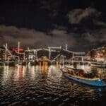 Light Festival in Amsterdam Boat Tour Skinny Bridge Edited