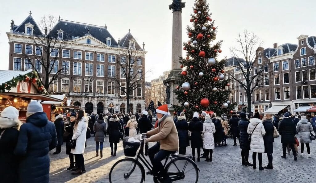 Fake Amsterdam xmas market & bike