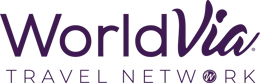 WorldVia travel agency network logo