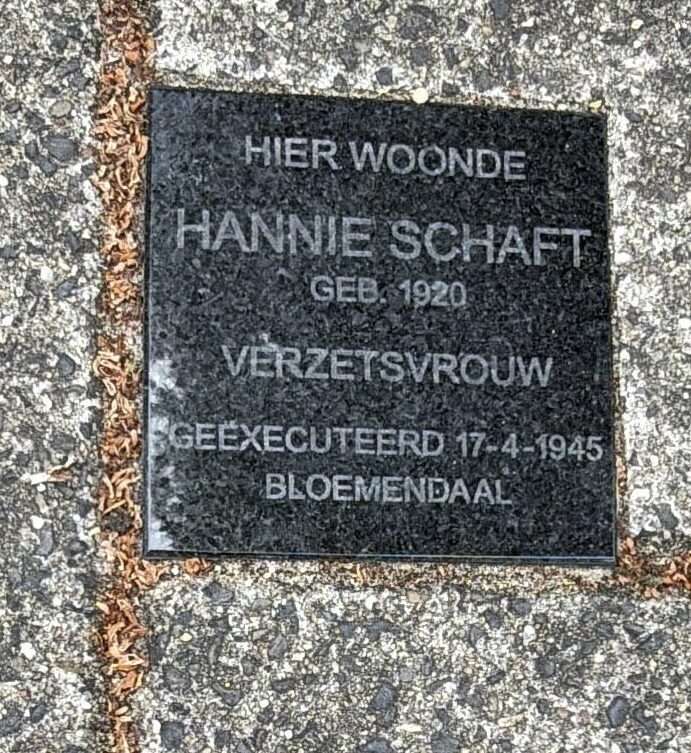 Hannie's memorial stone