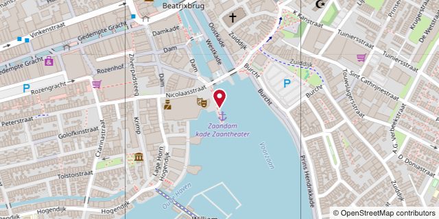 Map of Bodecentrum (Zaantheater), Zaandam river cruise berth