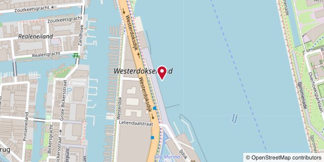 Map of Westerdoksdijk river cruise berth