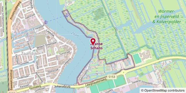 Map of Zaanse Schans - berths 1 and 2 river cruise berth