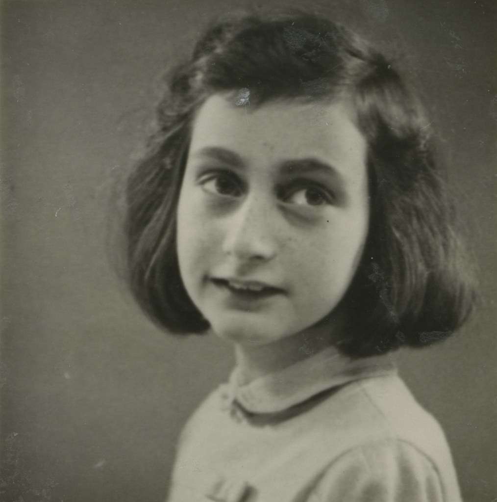 Passport photograph of Anne Frank taken in May 1940